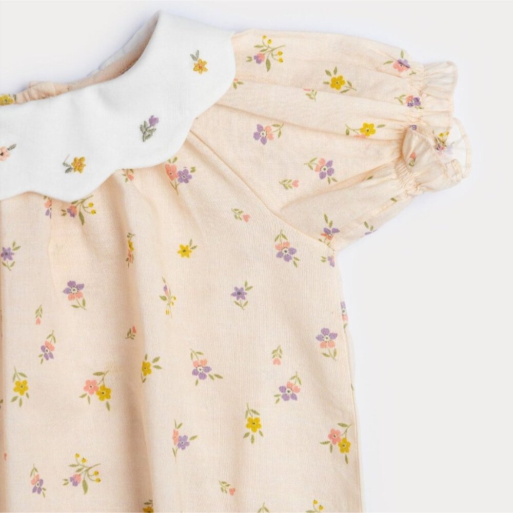 Early Sunday Tiny Flower Betty Bubble Romper 3/6 Months NWT - Picture 7 of 7